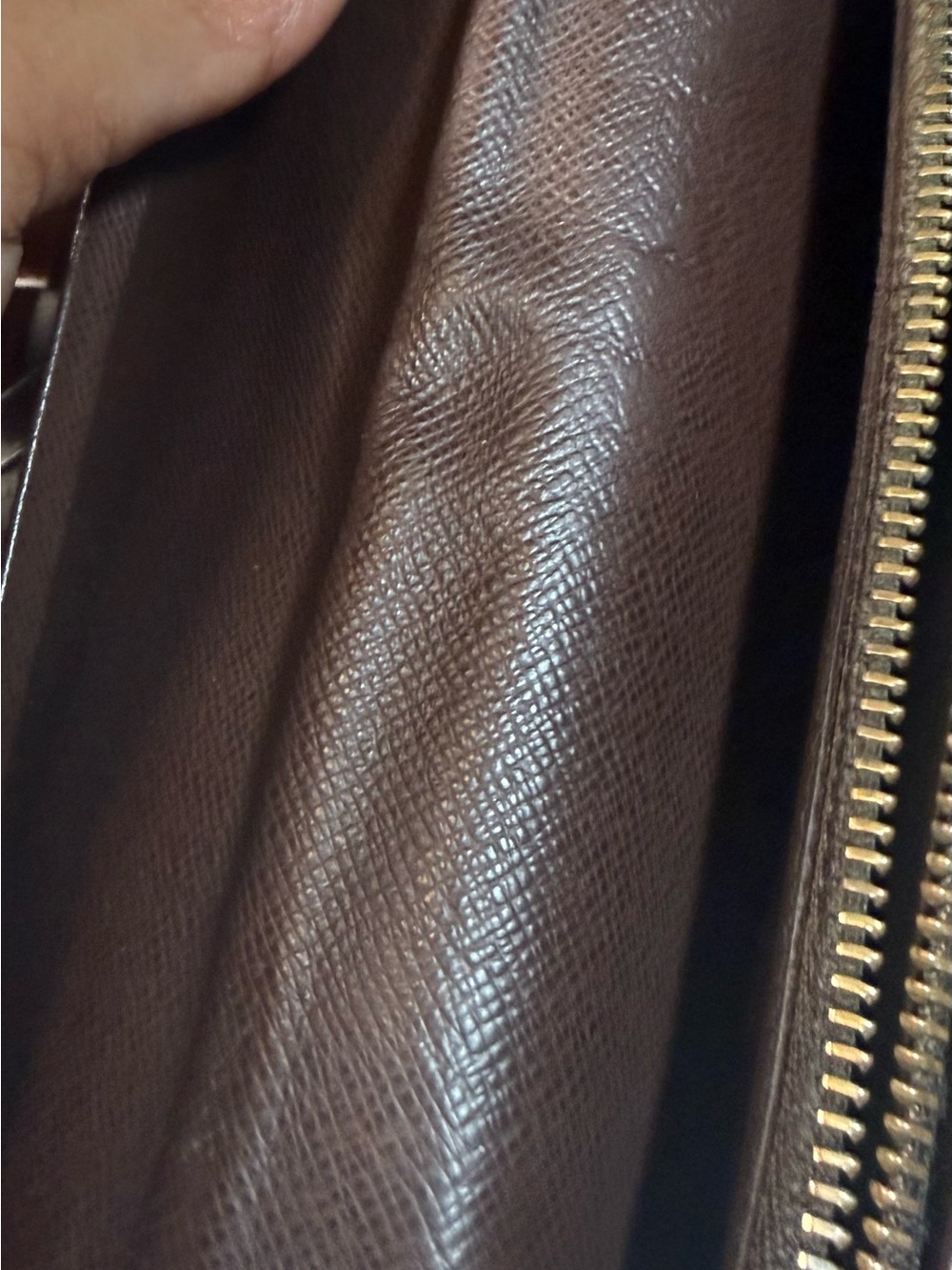 🏥LOUIS VUITTON ***Damaged***LV Brazza Long Wallet N60017 Damier Ebene Brown - Picture 10 of 12